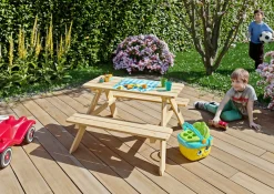 KONIFERA Kindertisch »Picknicktisch für Kinder aus unbehandeltem Nadelholz« BxTxH: 89x90x51 cm; perfekte Sitzhöhe für Kinder