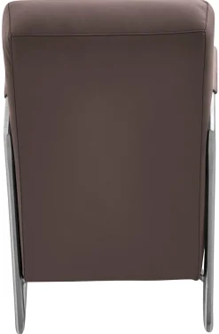 K+W Komfort & Wohnen Cocktailsessel mit bezogenen Armlehnen, Gestell in Metall Edelstahloptik