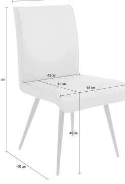 K+W Komfort & Wohnen Essgruppe »Giacomo I« Polsterbank, 2 Stühle und 2 Armlehnenstühle, 6 Stk. tlg. 2 Stühle und Bank, 2 Armlehnenstühle Stoff 775, Tisch 160 oder 180 cm