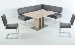 K+W Komfort & Wohnen Essgruppe 4 Stk. tlg. langer Schenkel links oder rechts, 2 Freischwinger, 1 Funktionstisch