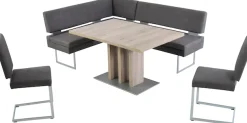 K+W Komfort & Wohnen Essgruppe 4 Stk. tlg. langer Schenkel links oder rechts, 2 Freischwinger, 1 Funktionstisch