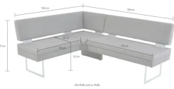 K+W Komfort & Wohnen Essgruppe 4 Stk. tlg. langer Schenkel links oder rechts, 2 Freischwinger, 1 Funktionstisch