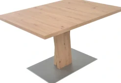 K+W Komfort & Wohnen Esstisch »Giacomo II Ausziehtisch« Artisan Eiche Nachbildung, mit Schiebe-Ansteckplatte, Bodenplatte MDF