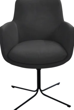 K+W Komfort & Wohnen Esszimmerstuhl »Pego Drehstuhl« () filigranem 4-Fuß-Gestell in schwarz