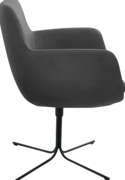 K+W Komfort & Wohnen Esszimmerstuhl »Pego Drehstuhl« () filigranem 4-Fuß-Gestell in schwarz