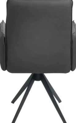 K+W Komfort & Wohnen Esszimmerstuhl »Drehstuhl, Armlehnstuhl, Lederstuhl« () Blitzdrehkreuz und Rückholfunktion, dekorativer 12mm Biese