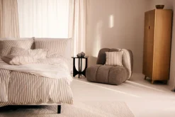 LeGer Home by Lena Gercke Beistelltisch »Kirella« mit Marmor-Optik und massivem Eschenholz-Kreuzfuß, Breite 45 cm