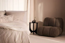 LeGer Home by Lena Gercke Beistelltisch »Kirella« mit Marmor-Optik und massivem Eschenholz-Kreuzfuß, Breite 45 cm