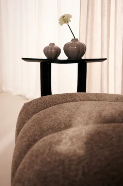 LeGer Home by Lena Gercke Beistelltisch »Kirella« mit Marmor-Optik und massivem Eschenholz-Kreuzfuß, Breite 45 cm