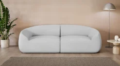 LeGer Home by Lena Gercke Big-Sofa »YANI, Designersofa, organische Form, Maße B/T/H: 240/64/81 cm« mit Wellenunterfederung, auch in Bouclé, passend zur Serie