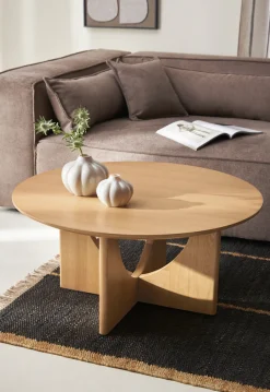 LeGer Home by Lena Gercke Couchtisch »Zirella« massives Eschenholz, markantes Kreuzfuß-Design, Breite 85 cm