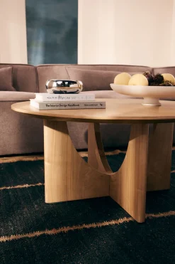 LeGer Home by Lena Gercke Couchtisch »Zirella« massives Eschenholz, markantes Kreuzfuß-Design, Breite 85 cm