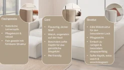 LeGer Home by Lena Gercke Ecksofa »PIARA XXL Struktur u. Leinenoptik, L-Form, Schlaffunktion« Hocker stellbar zum Schlafsofa (Krokodilverbinder), tiefe Sitzfläche