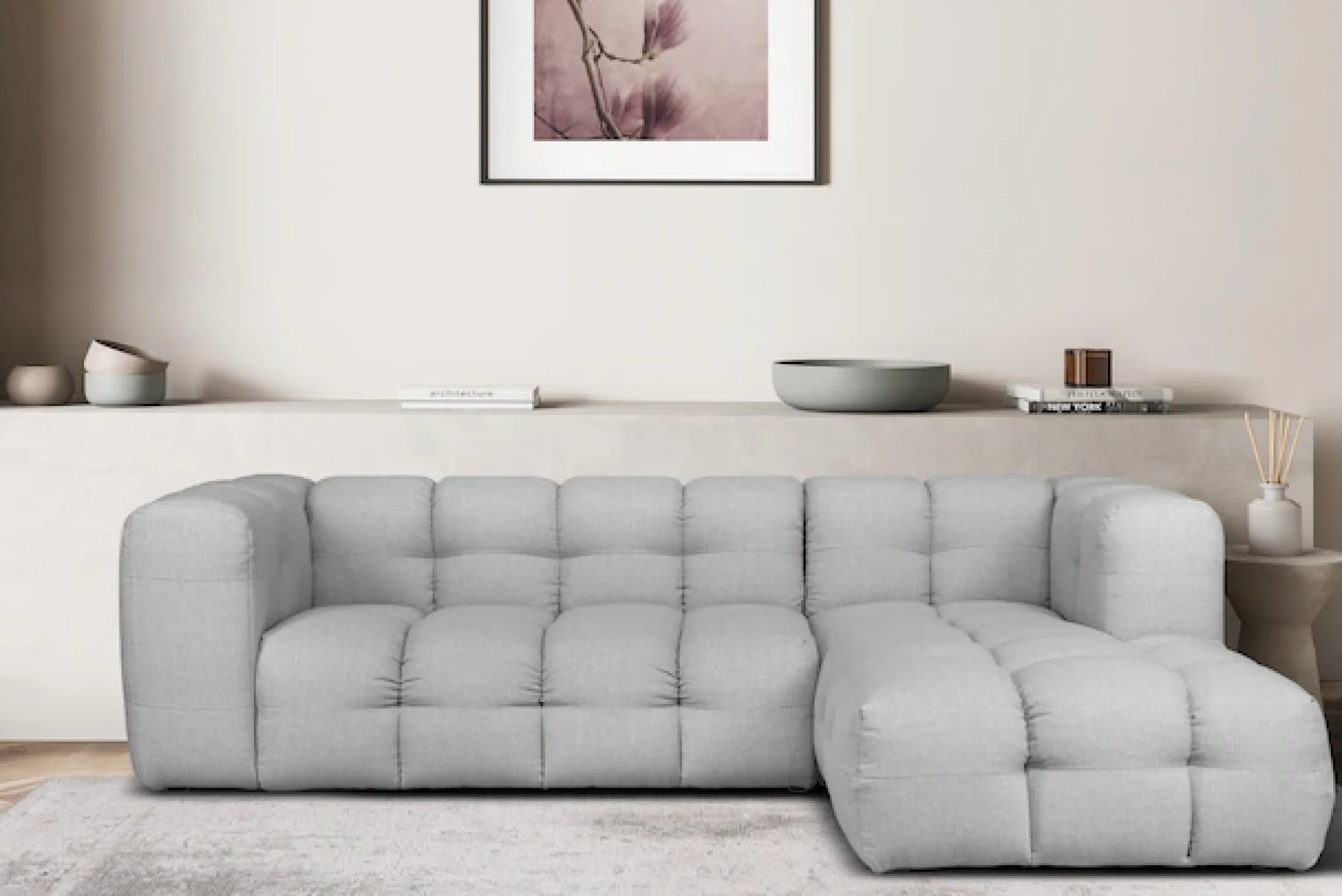 LeGer Home by Lena Gercke Ecksofa »TALISHA L-Form Designersofa, moderne Steppung, B/T/H: 276/178/75 cm« aufwendig gepolstert, hoher Sitzkomfort