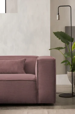 LeGer Home by Lena Gercke Ecksofa »PIARA Cord mit Kedernaht L-Form« wahlweise Ottomane rechts/links, schwarze Füße, bequemer Sitzkomfort