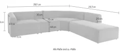LeGer Home by Lena Gercke Ecksofa »LYZA L-Form links/rechts, Modularsofa 