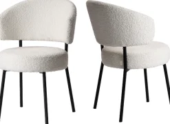 LeGer Home by Lena Gercke Esszimmerstuhl »Sölve« (Set) 2 Stk.Boucle Bezugsstoff, Metallgestell, Sitztiefe 48 cm