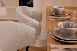 LeGer Home by Lena Gercke Esszimmerstuhl »Sölve« (Set) 2 Stk.Boucle Bezugsstoff, Metallgestell, Sitztiefe 48 cm