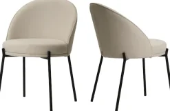 LeGer Home by Lena Gercke Esszimmerstuhl »Isalie« (Set) 2 Stk.mit pflegeleichtem Webstoff, Metallgestell, Sitztiefe 47 cm