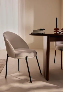 LeGer Home by Lena Gercke Esszimmerstuhl »Isalie« (Set) 2 Stk.mit pflegeleichtem Webstoff, Metallgestell, Sitztiefe 47 cm