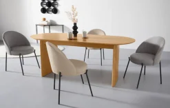 LeGer Home by Lena Gercke Esszimmerstuhl »Isalie« (Set) 2 Stk.mit pflegeleichtem Webstoff, Metallgestell, Sitztiefe 47 cm