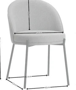 LeGer Home by Lena Gercke Esszimmerstuhl »Isalie« (Set) 2 Stk.mit pflegeleichtem Webstoff, Metallgestell, Sitztiefe 47 cm