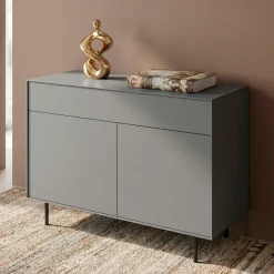 LeGer Home by Lena Gercke Lowboard »Essentials, Kommode, Anrichte, Kombikommode, Schrank mit Metallfüßen« Breite: 111 cm, UV lackiert, Push-to-open-Funktion