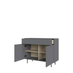 LeGer Home by Lena Gercke Lowboard »Essentials, Kommode, Anrichte, Kombikommode, Schrank mit Metallfüßen« Breite: 111 cm, UV lackiert, Push-to-open-Funktion