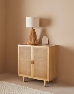 LeGer Home by Lena Gercke Sideboard »Lina« TOPSELLER! Viel Stauraum,Mit Rattan Einsatz, 2 Innenfächer, teilmassiv