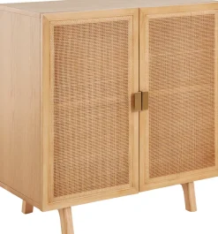LeGer Home by Lena Gercke Sideboard »Lina« TOPSELLER! Viel Stauraum,Mit Rattan Einsatz, 2 Innenfächer, teilmassiv