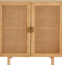 LeGer Home by Lena Gercke Sideboard »Lina« TOPSELLER! Viel Stauraum,Mit Rattan Einsatz, 2 Innenfächer, teilmassiv
