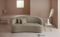LeGer Home by Lena Gercke 3-Sitzer »Dilara« gerundete Rückenlehne und Front, in 3 Bezugsqualitäten