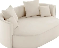 LeGer Home by Lena Gercke 2,5-Sitzer »ISALIE Samtoptik, rundes Loungesofa, mit Kissen, perfekt gepolstert« moderne Stoffe, mit 4 Zierkissen, extra große Sitzfläche