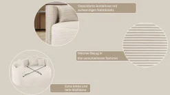 LeGer Home by Lena Gercke 2,5-Sitzer »ISALIE Samtoptik, rundes Loungesofa, mit Kissen, perfekt gepolstert« moderne Stoffe, mit 4 Zierkissen, extra große Sitzfläche