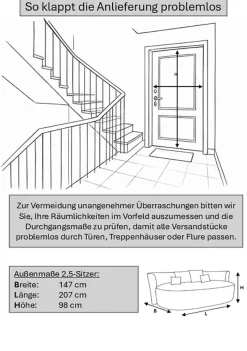 LeGer Home by Lena Gercke 2,5-Sitzer »ISALIE Samtoptik, rundes Loungesofa, mit Kissen, perfekt gepolstert« moderne Stoffe, mit 4 Zierkissen, extra große Sitzfläche