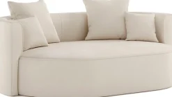 LeGer Home by Lena Gercke 2,5-Sitzer »ISALIE Samtoptik, rundes Loungesofa, mit Kissen, perfekt gepolstert« moderne Stoffe, mit 4 Zierkissen, extra große Sitzfläche