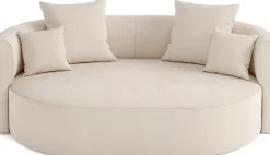 LeGer Home by Lena Gercke 2,5-Sitzer »ISALIE Samtoptik, rundes Loungesofa, mit Kissen, perfekt gepolstert« moderne Stoffe, mit 4 Zierkissen, extra große Sitzfläche