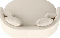 LeGer Home by Lena Gercke 2,5-Sitzer »ISALIE Samtoptik, rundes Loungesofa, mit Kissen, perfekt gepolstert« moderne Stoffe, mit 4 Zierkissen, extra große Sitzfläche