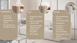 LeGer Home by Lena Gercke 3-Sitzer »PIARA XXL Cord, Sofa mit Kedernaht« schwarze Füße, bequemer Sitzkomfort, extra tiefe Sitzfläche