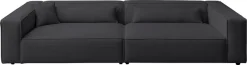 LeGer Home by Lena Gercke 3-Sitzer »PIARA XXL Cord, Sofa mit Kedernaht« schwarze Füße, bequemer Sitzkomfort, extra tiefe Sitzfläche