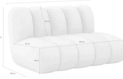 LeGer Home by Lena Gercke 2-Sitzer »Priya Designersofa, moderne Steppung, auch in Bouclé« gemütlich und modern, B/T/H: 155/108/84 cm