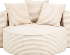 LeGer Home by Lena Gercke XXL-Sessel »ISALIE Cord, Lesesessel, Loveseat, inklusive Zierkissen« extra große Sitzfläche, optional mit Hocker, 3 Bezugsstoffe