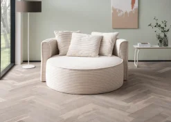 LeGer Home by Lena Gercke XXL-Sessel »ISALIE Cord, Lesesessel, Loveseat, inklusive Zierkissen« extra große Sitzfläche, optional mit Hocker, 3 Bezugsstoffe