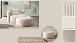LeGer Home by Lena Gercke XXL-Sessel »ISALIE Cord, Lesesessel, Loveseat, inklusive Zierkissen« extra große Sitzfläche, optional mit Hocker, 3 Bezugsstoffe