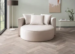 LeGer Home by Lena Gercke XXL-Sessel »ISALIE Samtoptik, Lesesessel, Loveseat, inklusive Zierkissen« extra große Sitzfläche, optional mit Hocker, 3 Bezugsstoffe
