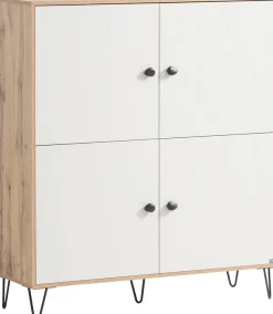LOOKS by Wolfgang Joop Highboard »Looks Organic« Mit hochwertigen Metallbeschlägen und Softclose-Scharnieren