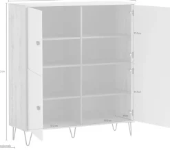 LOOKS by Wolfgang Joop Highboard »Looks Organic« Mit hochwertigen Metallbeschlägen und Softclose-Scharnieren