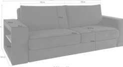 LOOKS by Wolfgang Joop 4-Sitzer »Looksvb« Verwandlungssofa: aus Sofa wird Sofa mit 2 Hockern, mit Regalfunktion