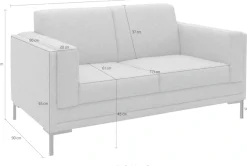 LOOKS by Wolfgang Joop 2-Sitzer »LOOKS VII« klare Linien, edles Design