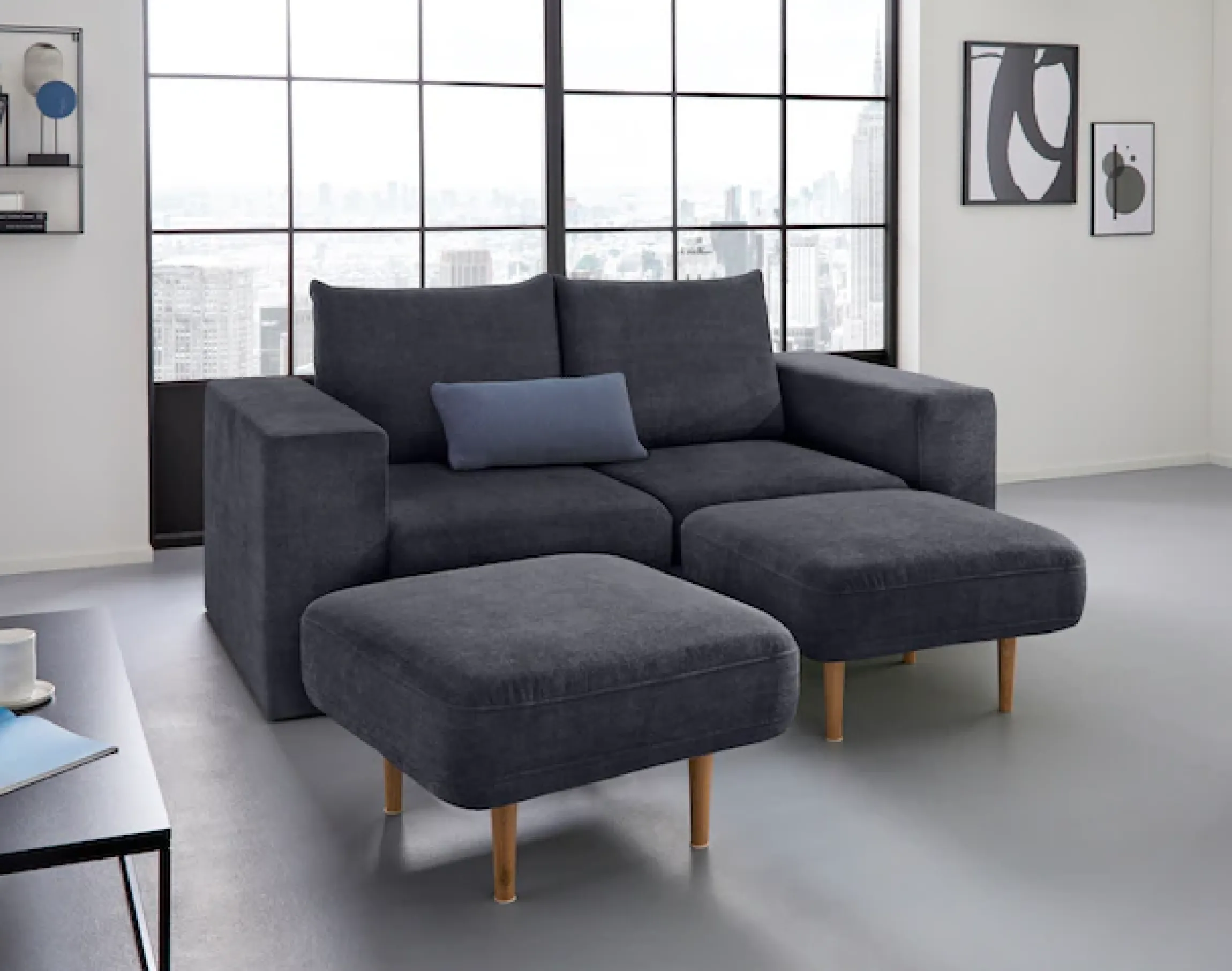 LOOKS by Wolfgang Joop 2,5-Sitzer »Looksv« Verwandlungssofa: aus Sofa wird Sofa mit 2 Hockern